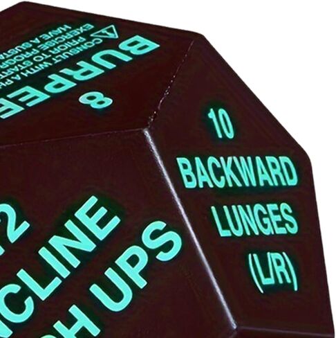 DYNWAVE Workout Game Dice Bodyweight Sports Dice 12 Sided Dice Exercise Decision Dice Fitness Challenge Dice for Teens Beginners in Saudi Arabia