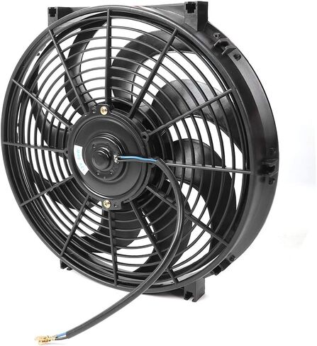 Electric Universal Radiator Cooling Fan Assembly Slim Lightweight High Efficiency for Most Car Radiators Mounting Kit Included in Saudi Arabia