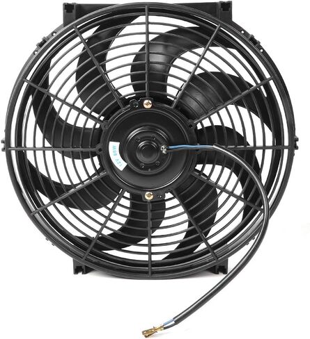 Electric Universal Radiator Cooling Fan Assembly Slim Lightweight High Efficiency for Most Car Radiators Mounting Kit Included in Saudi Arabia