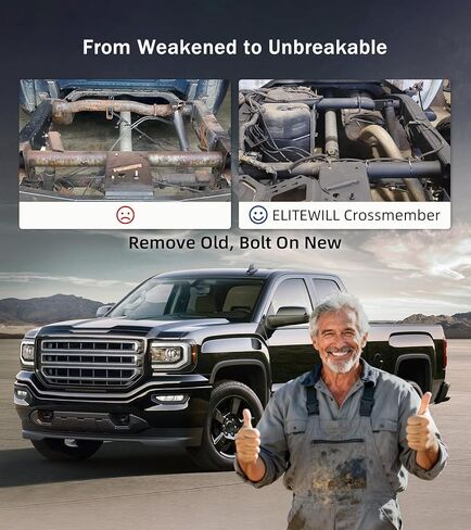 ELITEWILL Rear Fuel Tank Support Crossmember Fit for 1999-2006 Chevy Silverado GMC Sierra 1500 2500 2500HD in Saudi Arabia