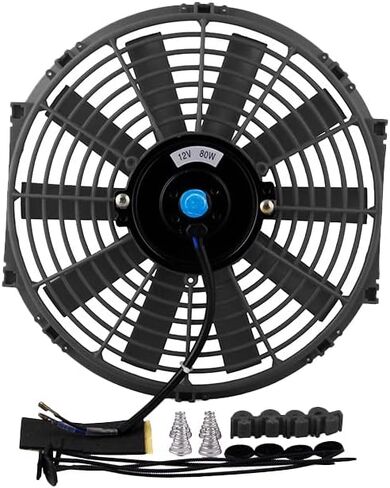 12Inch 80W Universal Slim Push Pull Electric Radiator Cooling Fan Kit in Saudi Arabia