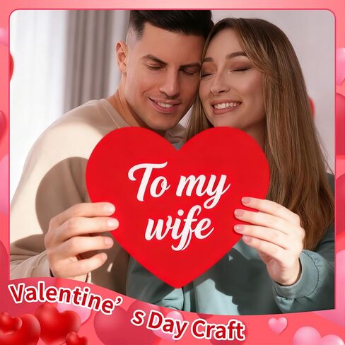 Fuutreo 36 Pcs Valentine's Day Large Heart Cutouts Paper 12 Inch Heart Cutouts Bulk Double Sided Craft for Love and Peace Wall Bulletin Board Decoration Valentine's Day Craft (Red White) in Saudi Arabia