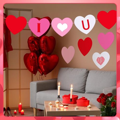 Fuutreo 36 Pcs Valentine's Day Large Heart Cutouts Paper 12 Inch Heart Cutouts Bulk Double Sided Craft for Love and Peace Wall Bulletin Board Decoration Valentine's Day Craft (Red White) in Saudi Arabia