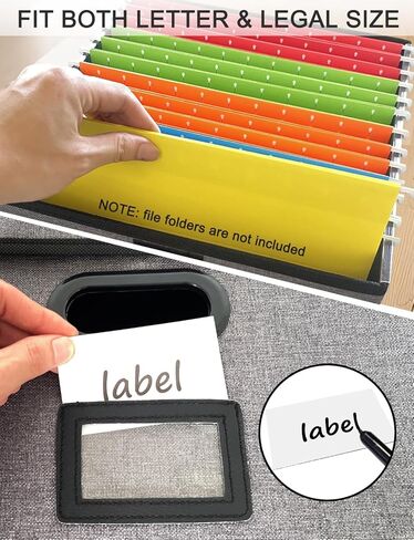 Qerlei File Organizer Boxes with Lids,Collapsible File Folder Organizer with Plastic Slide,Collapsible Filing & Storage Boxes for Office/Decor/Home (Drak grey, 1 Pack) in Saudi Arabia