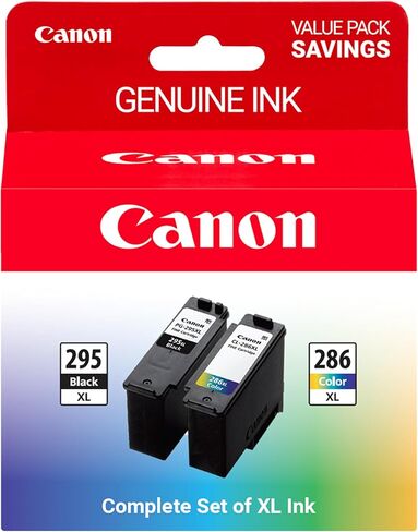 حزمة الحبر الأصلية PG-295XL/CL-286XL من Canon (خرطوشتان)، متوافقة مع TR7120، TS6520، TS4320 in Kuwait
