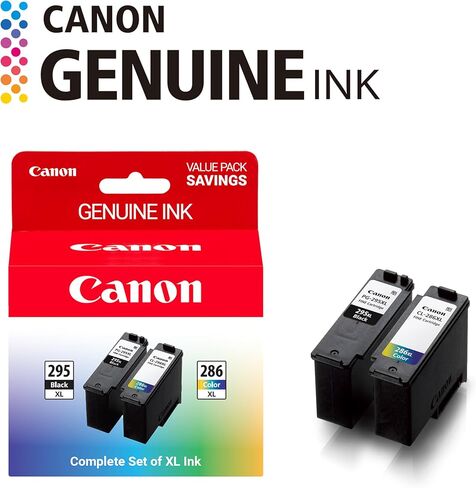 حزمة الحبر الأصلية PG-295XL/CL-286XL من Canon (خرطوشتان)، متوافقة مع TR7120، TS6520، TS4320 in Kuwait