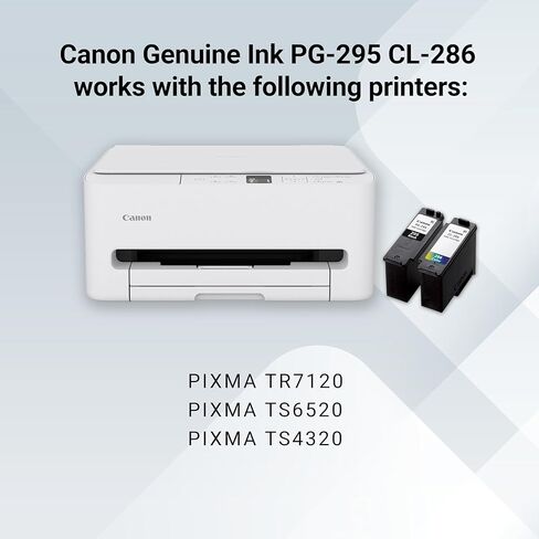 حزمة الحبر الأصلية PG-295XL/CL-286XL من Canon (خرطوشتان)، متوافقة مع TR7120، TS6520، TS4320 in Kuwait