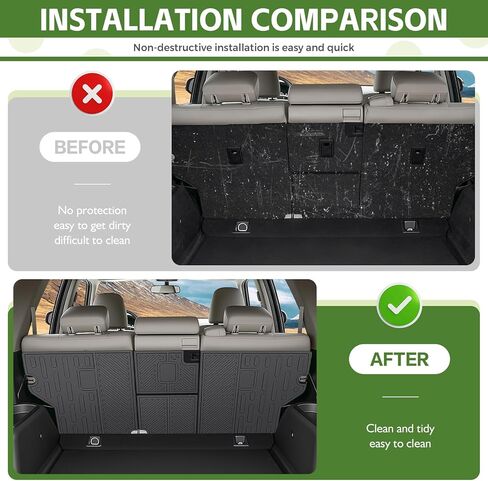 Trunk Mat for 2010-2024 Toyota 4Runner 5 Seats (W/O Sliding Tray & No 3rd Seat) Rear Cargo Mat All Weather TPE Protector Trunk Liner Accessories in Saudi Arabia