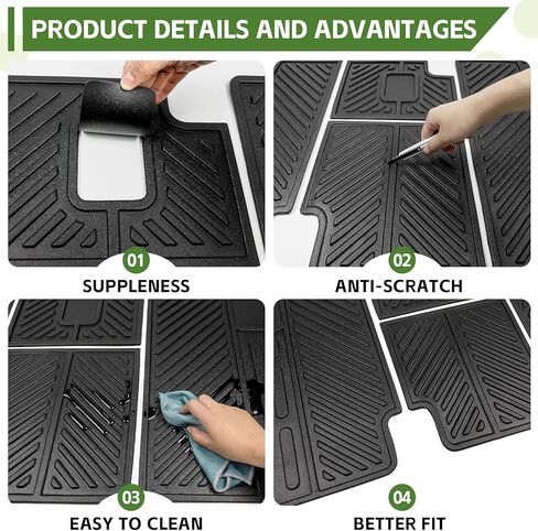 Trunk Mat for 2010-2024 Toyota 4Runner 5 Seats (W/O Sliding Tray & No 3rd Seat) Rear Cargo Mat All Weather TPE Protector Trunk Liner Accessories in Saudi Arabia