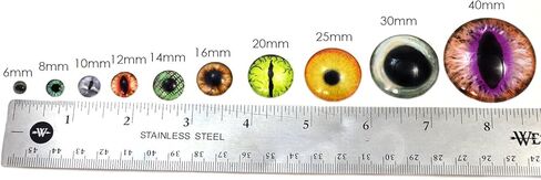 Light Brown Wolf Glass Eyes Realistic Animal Pair for Art Dolls, Sculptures, Props, Masks, Fursuits, Jewelry Making, Taxidermy, and More (16mm) in Saudi Arabia
