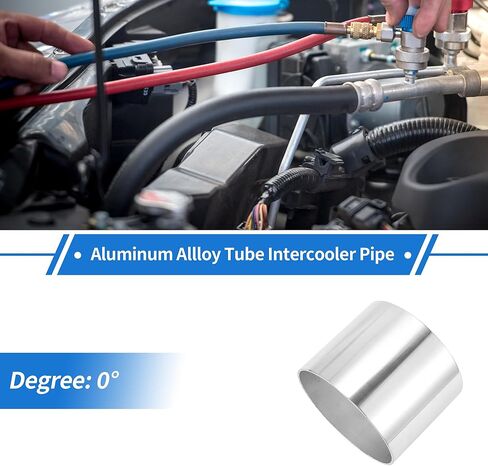 80mm/3.1"OD Straight 6061 Aluminum Alloy Tube Intercooler Surface Polishing Air Intake Connection Hose Double Flat Head 100mm 3.9"(L) 1mm 0.04"(T) in Saudi Arabia