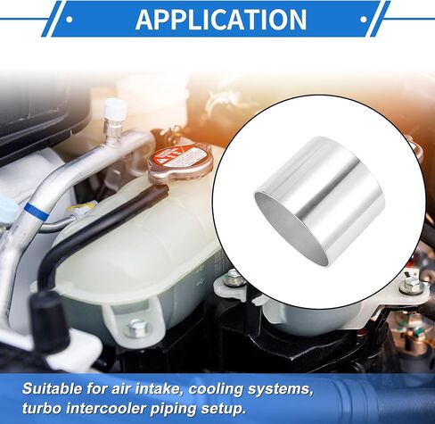 80mm/3.1"OD Straight 6061 Aluminum Alloy Tube Intercooler Surface Polishing Air Intake Connection Hose Double Flat Head 100mm 3.9"(L) 1mm 0.04"(T) in Saudi Arabia