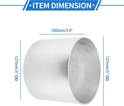 80mm/3.1"OD Straight 6061 Aluminum Alloy Tube Intercooler Surface Polishing Air Intake Connection Hose Double Flat Head 100mm 3.9"(L) 1mm 0.04"(T) in Saudi Arabia