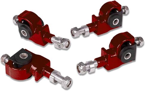 Auto Dynasty Compatible with Honda Accord/Acura TL/CL Adjustable Ball Joint Rear+Front Camber Kit (Red) - CB/CD in Saudi Arabia