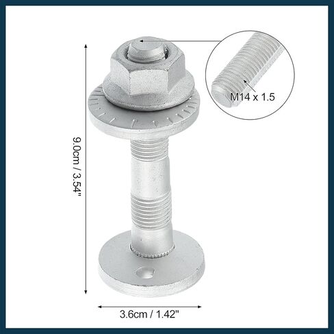 2 Set Eccentric Alignment Camber Bolt for Toyota RAV4 2010 2011 2012 2013 2014 2017 2018 No.4840942030 Suspension Control Arm Cam Adjustment Nut Kit 48409-42030 Automotive Parts in Saudi Arabia