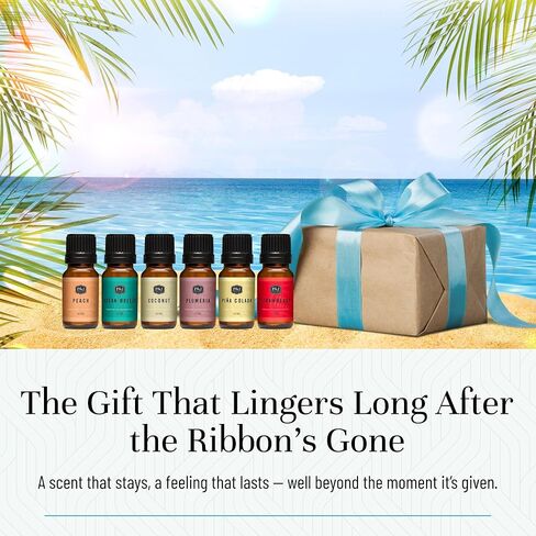 P&J Trading - Tropical Fruit Set of Scented Oils - Pineapple, Papaya, Coconut, Mango, Passion Fruit, Banana Fragrance Oils for Candle Making, Soap Making, Diffuser Oil in Saudi Arabia