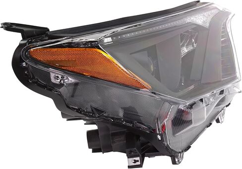 مجموعة المصابيح الأمامية الجانبية للسائق والراكب من Garage-Pro لسيارة Toyota RAV4 LE Limited XLE 2016 هالوجين مع لمبة (مصابيح) مع حواف ممتصة للصدمات في الولايات المتحدة الأمريكية تحل محل السيارة # 811100R180 811500R180 527110R050B2 in Saudi Arabia