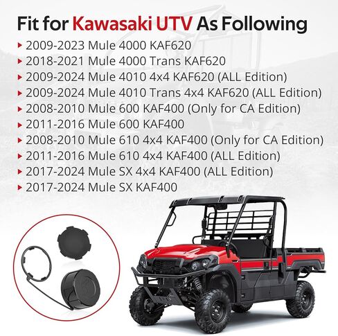 JAVIK غطاء وقود الغاز مع حشية لـ Kawasaki Mule 4000 4010 600 SX KAF620 KAF400 2008-2024 O.EM #51048-0026 in Saudi Arabia