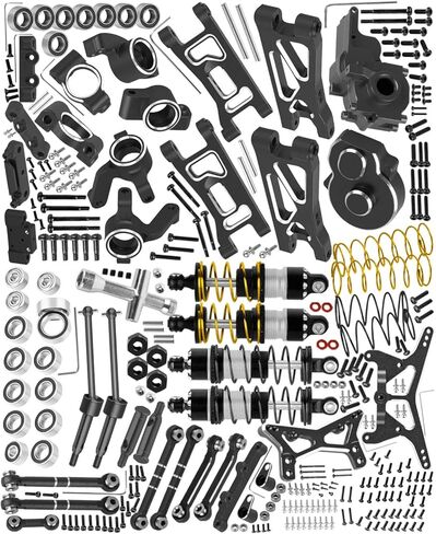 RC Upgrades Part for 1/24 1/28 Micro-B/Micro-T 2S 2WD,Suspension Arms/Caster Block/Steering Blocks/Rear Stub Axle Carriers/Mount/RC Shocks/Shock Mounts/Drive Shaft/Links/Gearboxes,Navy Blue in Saudi Arabia