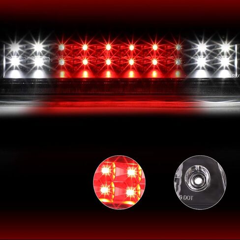 LED 3rd Third Brake Light Cargo Light High Mount Stop Light Compatible with Ford F-150 09-14,Chrome Housing/Clear Lens in Saudi Arabia