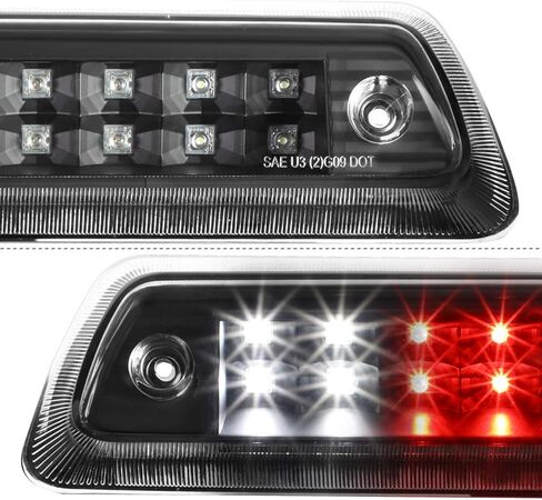 LED 3rd Third Brake Light Cargo Light High Mount Stop Light Compatible with Ford F-150 09-14,Chrome Housing/Clear Lens in Saudi Arabia