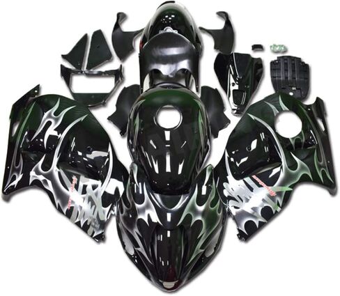 Fairing Complete Black Silver Fit for Suzuki 1997-2007 GSXR 1300 Hayabusa Gen1 Injection ABS Plastics Aftermarket Bodywork Bodyframe Kit Set 1998 1999 2000 2001 2002 2003 2004 2005 2006 YTL57 in Saudi Arabia