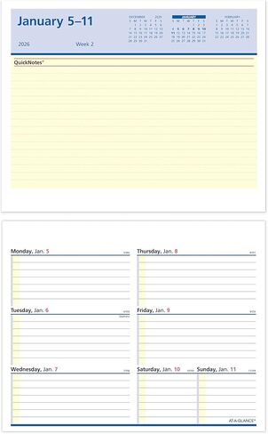 AT-A-GLANCE 2025 Desk Calendar Refill, Weekly, 5-1/2" x 7", Flip-A-Week with QuickNotes (SW7065025) in Kuwait