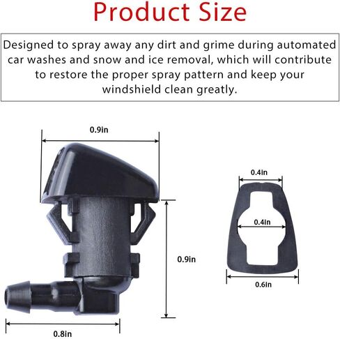 Windshield Washer Nozzles Kit, Replacement for Chrysler, Dodge, Jeep, Ram - OTUAYAUTO Washer Jet and Fluid Hose with Connector in Saudi Arabia