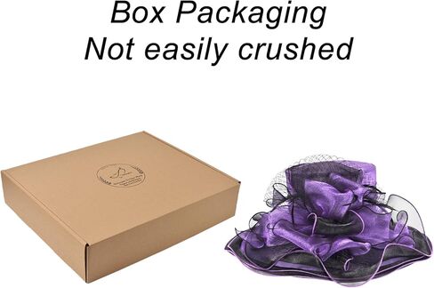 قبعة نسائية من أورجانزا ديربي لحفلات الشاي وحفلات الزفاف ومضادة للشمس ذات حافة واسعة in Kuwait