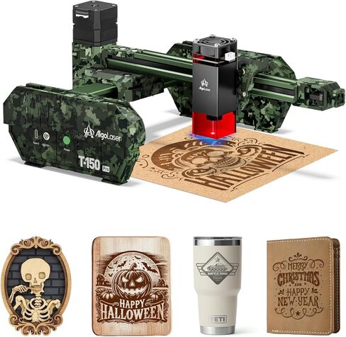 AlgoLaser 2.5W Mini Laser Engraver Machine - Portable Laser Engraver for Beginner & DIY,Tank-Style Design 8000mm/min High Speed & 150x150mm Engraving Area & Tilt Detection,Laser Power 6000mW in Saudi Arabia