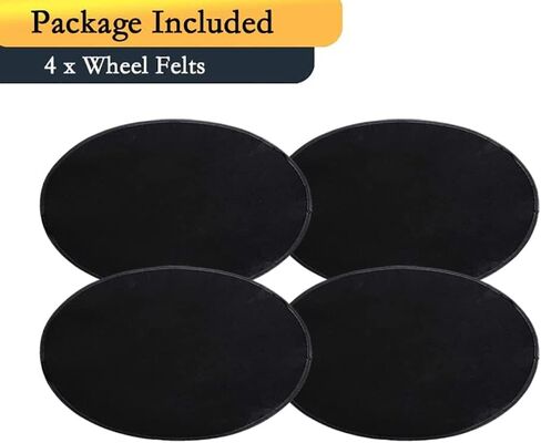4 Pack Wheel Felts Covers 21.4in/ 55cm Black Lightweight Dustproof Tote Felts Cover for Tire Wheel (Black) in Saudi Arabia