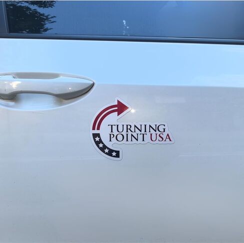 ملصق مغناطيسي للسيارة من Turning Point USA Charlie Kirk (عبوة من قطعتين) مغناطيس ممتص للصدمات لثلاجة الشاحنة in Saudi Arabia