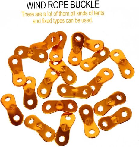 40Pcs Wind Rope Buckles Tent Rope Adjusters Heavy Duty Outdoor Camping Hiking Line Tighteners Portable Cord Fasteners for Backpacking in Kuwait