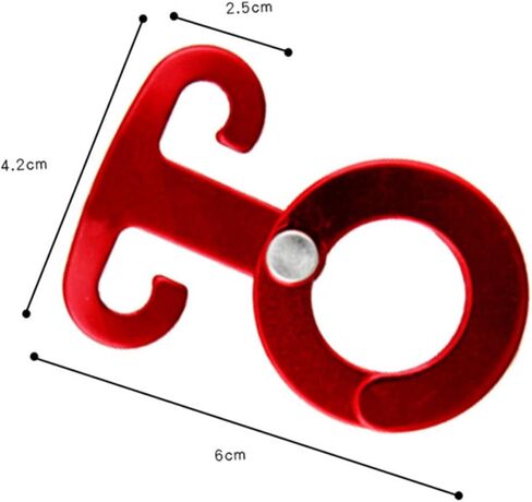Toyvian 4 PCS Aluminum Alloy Guyline Cord Adjuster Red Compact Tent Rope Tensioner and Hanger Hook for Camping Hiking Backpacking Outdoor Activities Easy Rope and Secure Cord Locking in Saudi Arabia