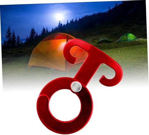 Toyvian 4 PCS Aluminum Alloy Guyline Cord Adjuster Red Compact Tent Rope Tensioner and Hanger Hook for Camping Hiking Backpacking Outdoor Activities Easy Rope and Secure Cord Locking in Saudi Arabia