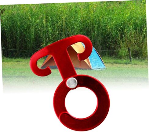 Toyvian 4 PCS Aluminum Alloy Guyline Cord Adjuster Red Compact Tent Rope Tensioner and Hanger Hook for Camping Hiking Backpacking Outdoor Activities Easy Rope and Secure Cord Locking in Saudi Arabia