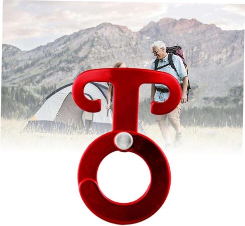 Toyvian 4 PCS Aluminum Alloy Guyline Cord Adjuster Red Compact Tent Rope Tensioner and Hanger Hook for Camping Hiking Backpacking Outdoor Activities Easy Rope and Secure Cord Locking in Saudi Arabia