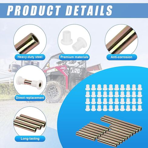 24 PCS A Arm Short Bushing, Front and Rear A-Arm Bushing Kit Replacement for Polaris Ranger 400 500 700 800 900,Sportsman 300 400 450 500 570 600 700 800, Replaces 5439270, 5431846, 5432091 in Saudi Arabia