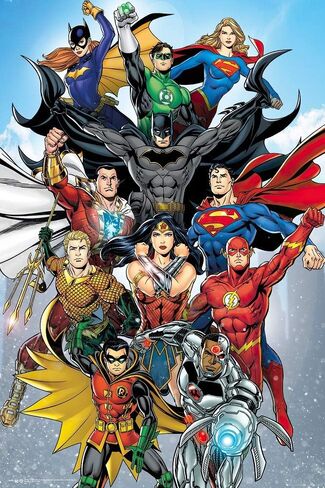 POSTER STOP ONLINE Justice League of America - JLA - DC Comics Poster (Rebirth - The Heroes) (Size 24 x 36) in Saudi Arabia