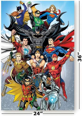 POSTER STOP ONLINE Justice League of America - JLA - DC Comics Poster (Rebirth - The Heroes) (Size 24 x 36) in Saudi Arabia