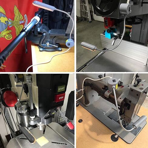 إضاءة LED لآلة الخياطة (30 مصباح LED) بقدرة 6 وات متعددة الوظائف ومصباح عمل بذراع معقوفة مرن مع قاعدة تثبيت مغناطيسية لضغط مخرطة طاولة العمل، قطعتان in Kuwait