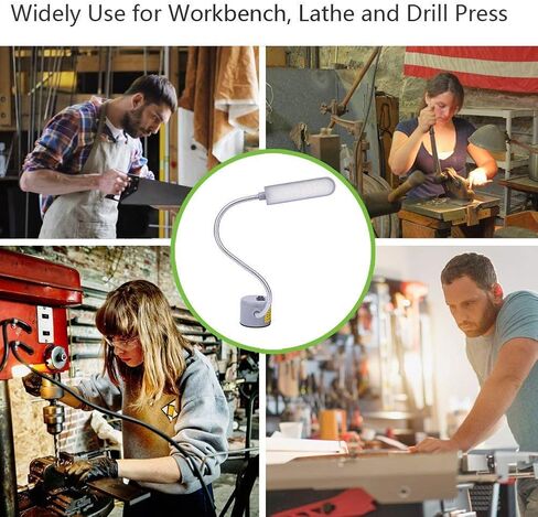 إضاءة LED لآلة الخياطة (30 مصباح LED) بقدرة 6 وات متعددة الوظائف ومصباح عمل بذراع معقوفة مرن مع قاعدة تثبيت مغناطيسية لضغط مخرطة طاولة العمل، قطعتان in Kuwait
