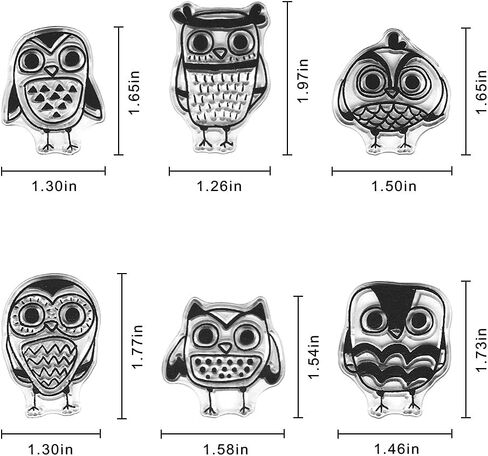 6pcs Cute Owls Clear Stamps Silicone Stamp Cards with Sentiments, Fall Owl Letters Pattern Clear Stamps for Holiday Card Making Decoration and DIY Scrapbooking Album DIY Crafts in Saudi Arabia