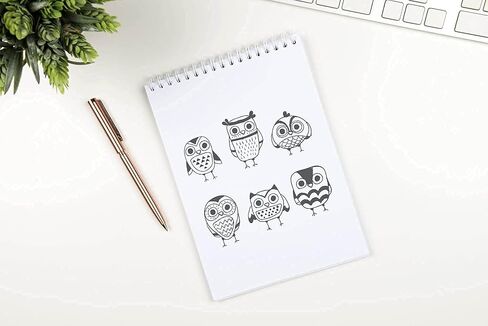 6pcs Cute Owls Clear Stamps Silicone Stamp Cards with Sentiments, Fall Owl Letters Pattern Clear Stamps for Holiday Card Making Decoration and DIY Scrapbooking Album DIY Crafts in Saudi Arabia