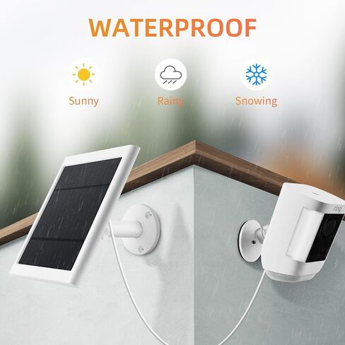 Solar Panel for Ring Camera, 3 Pack 4W Solar Charger Compatible with Ring Spotlight &All-New Stick Up Outdoor Cam Battery, 10ft Long Cable with USB-C to Ring Barrel Plug Adapter in Saudi Arabia