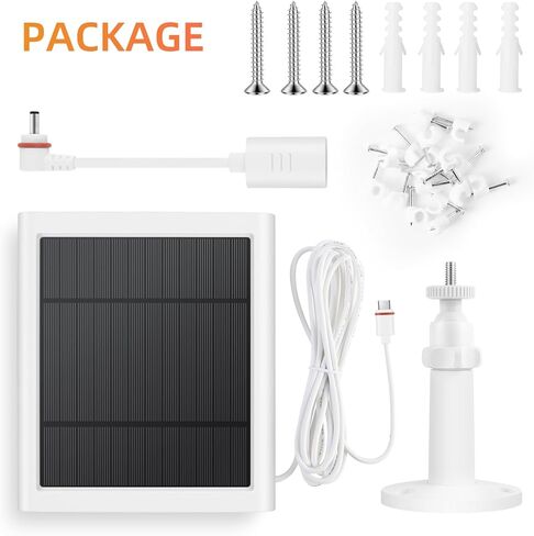 Solar Panel for Ring Camera, 3 Pack 4W Solar Charger Compatible with Ring Spotlight &All-New Stick Up Outdoor Cam Battery, 10ft Long Cable with USB-C to Ring Barrel Plug Adapter in Saudi Arabia