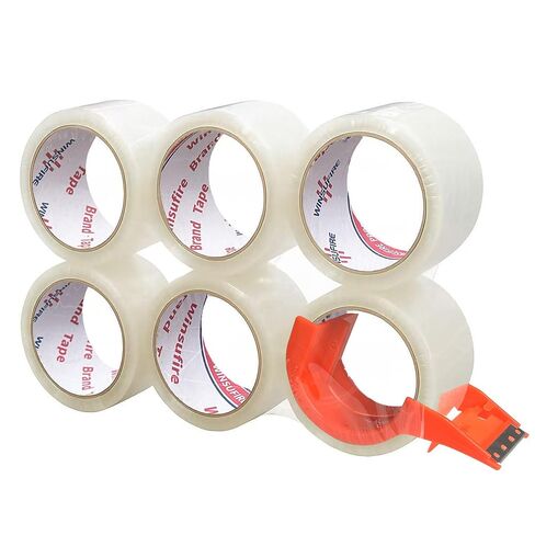 Heavy Duty Packing Tape for Shipping, Moving, Scotch Tape,Total 390Y, 1.88 inch x 65 Yards,6 Pack Packing Tape, Scotch Packaging Tape with Dispenser in Saudi Arabia