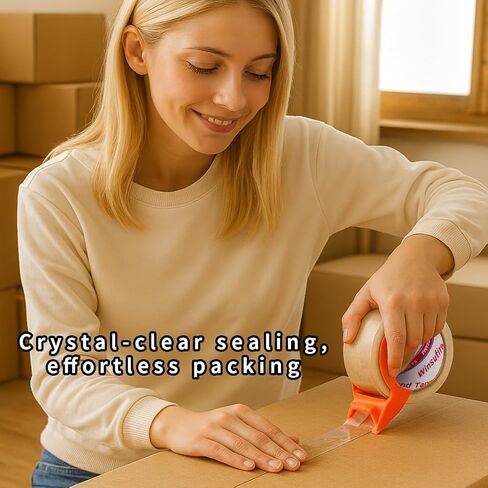 Heavy Duty Packing Tape for Shipping, Moving, Scotch Tape,Total 390Y, 1.88 inch x 65 Yards,6 Pack Packing Tape, Scotch Packaging Tape with Dispenser in Saudi Arabia