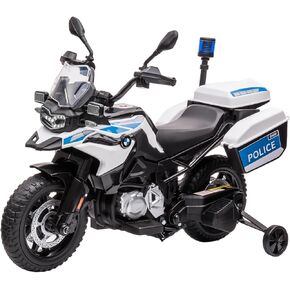 Licensed BMW Electric Police Motorcycle for Kids, 12V Ride On Motorcycle with Training Wheels, 2 Speeds (1.86-4.35mph), LED Headlights, MP3 Player & Storage Box, Gift for Boys & Girls in Saudi Arabia