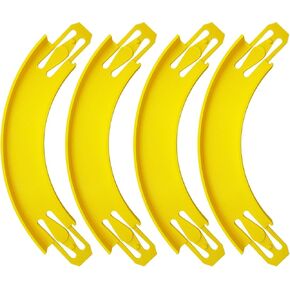 نسخة مطورة من موصلات مضمار السباق المتوافقة مع العجلات الساخنة، دوران 90 درجة، بناء مسارات سباق ملحمية، 4 عبوات باللون الأصفر in Kuwait